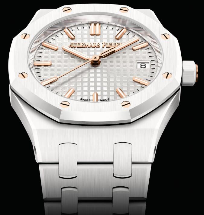 77350CB.OO.1266CB.01 Fake Audemars Piguet Royal Oak Selfwinding 34 White Ceramic watch